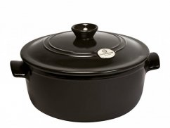 Emile Henry round pot with lid, 26 cm / 4 l, pepper