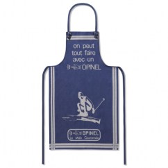 Opinel kitchen apron, blue, 001865