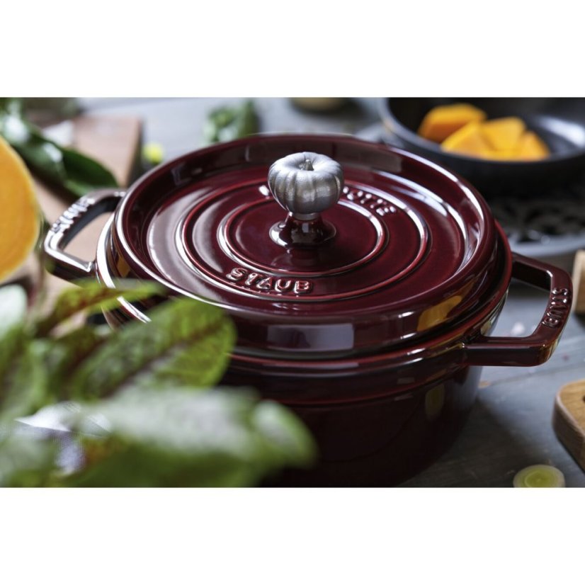 Cast iron pot Cocotte round 24 cm/3,8l grenadine