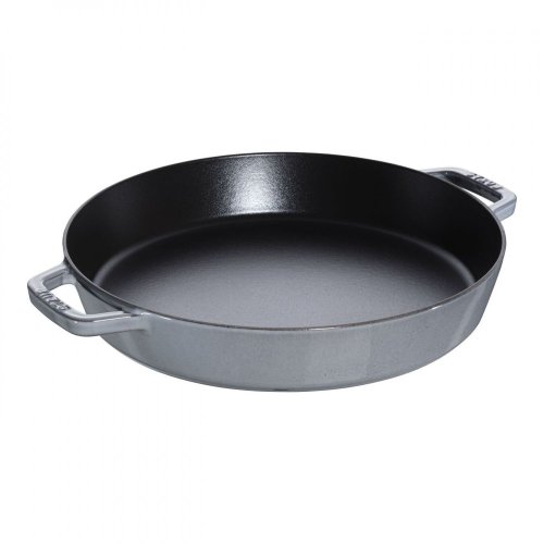 Staub cast iron pan with two handles 34 cm, grey, 1313418