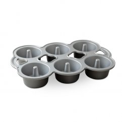 Nordic Ware Angel cake mould, sheet with 6 moulds, graphite, 80348
