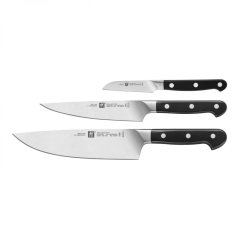 Zwilling Pro sada nožov 3 ks, nôž na zeleninu 9 cm, nôž na krájanie 16 cm, kuchársky nôž 20 cm, 38447-003