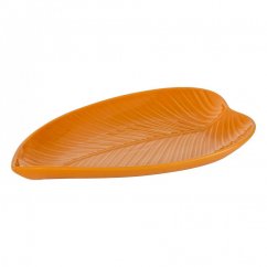 Mason Cash medium leaf-shaped plate orange, 2002.224