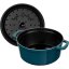 Staub Cocotte round pot 24 cm/3,8 l, sea blue, 1102437