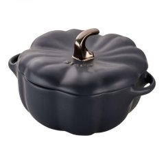 Staub Cocotte keramická zapekacia misa v tvare tekvice 15 cm/0,7 l, čierna, 40508-549