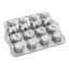 Nordic Ware mini baking tray with 16 moulds Festive Tea Pastry, 3 cup silver, 93748