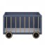 Sebald Storage  Box w/Wheels, Blue, MDF - 82054292