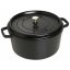 Staub Cocotte cast iron pot with lid, black, 30 cm / 8,35 l