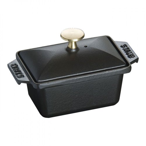 Staub terrine with lid 15x11 cm/0,7 l black, 1311525